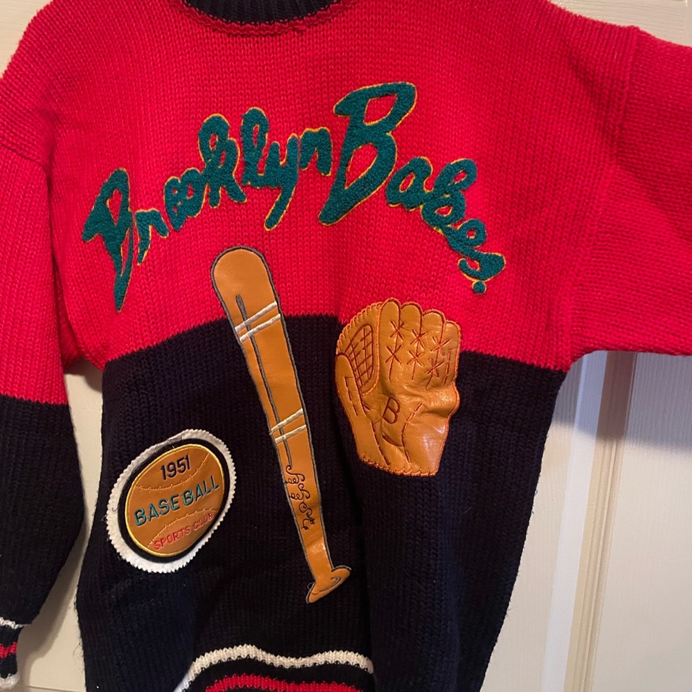 Milano Red and Black Crewneck Sweater